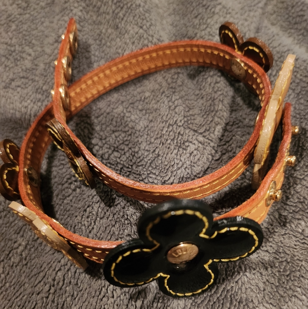 LOUIS vuitton Multicolor Vernis Double wrap Leather Bracelet FL0012